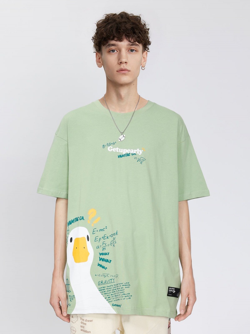 Vert  T Shirts Aelfric Eden Formula Duck Graphique Tee - HQX-8386153